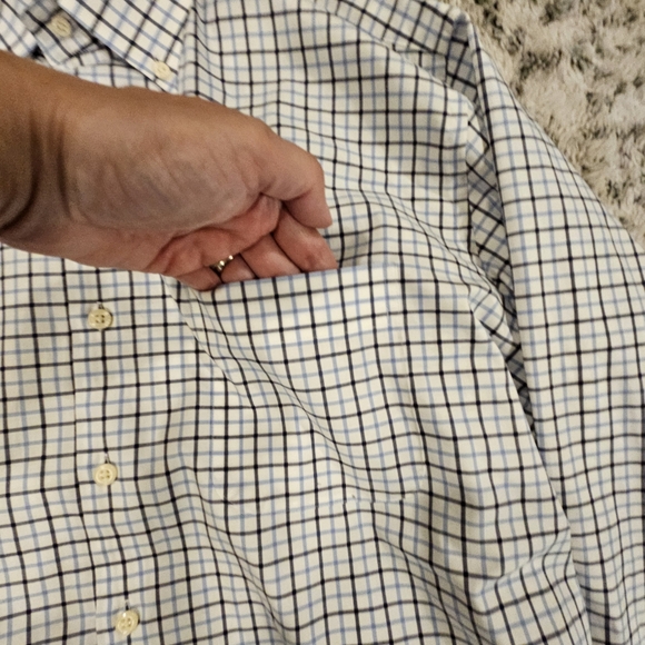 Peter Millar SZ L Button Down LOng Sleeve Preppy Shirt Button Collar Academia - Picture 6 of 9